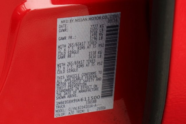 2025 Nissan Frontier SV