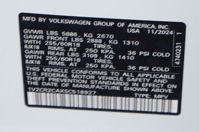 2025 Volkswagen Atlas 2.0T Peak Edition