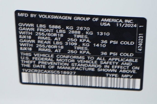 2025 Volkswagen Atlas 2.0T Peak Edition