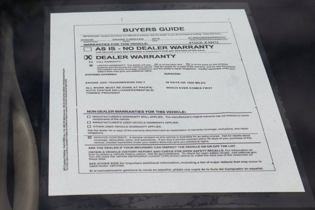 2019 Dodge Grand Caravan SE