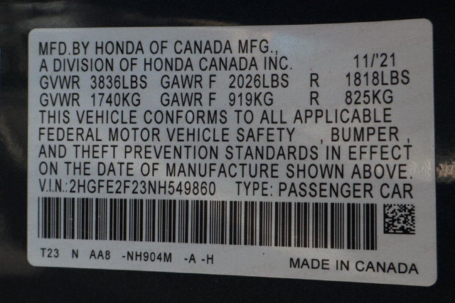 2022 Honda Civic LX