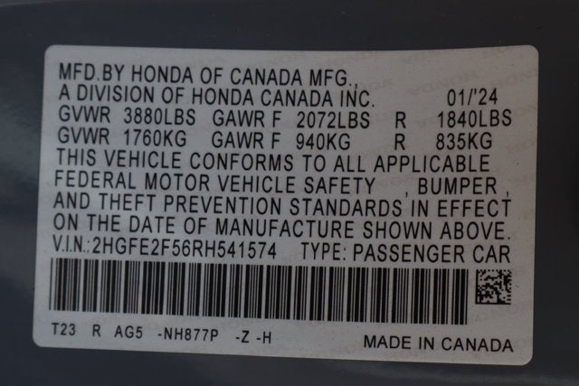 2024 Honda Civic Sport