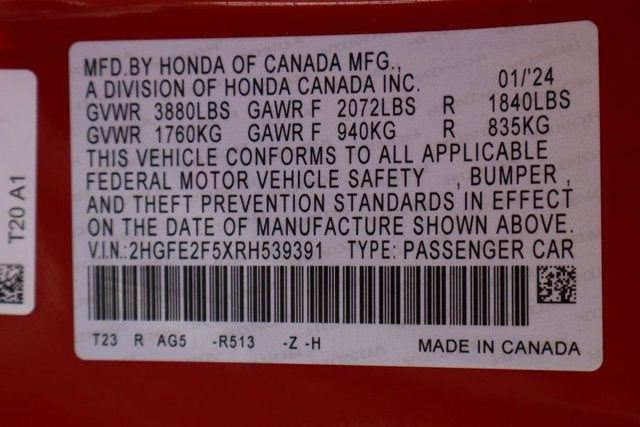 2024 Honda Civic Sport