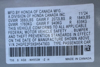 2025 Honda Civic Sport