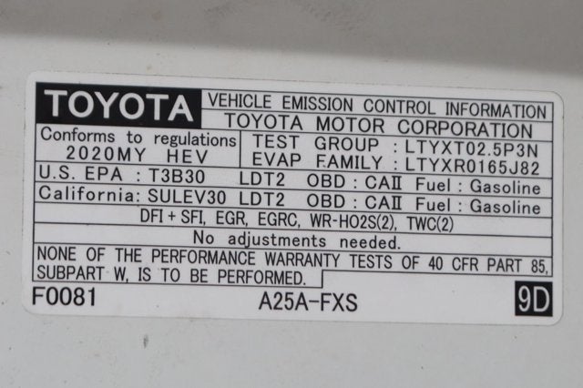 2020 Toyota RAV4 Hybrid XLE