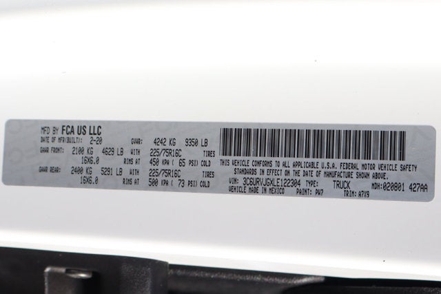 2020 RAM ProMaster 3500 High Roof