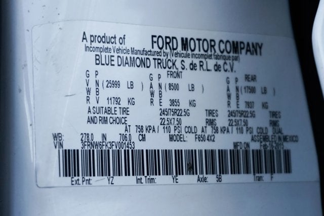 2015 Ford F-650SD XLT