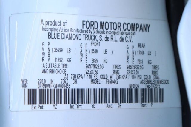 2015 Ford F-650SD XLT