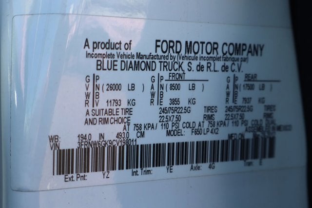 2012 Ford F-650SD XLT