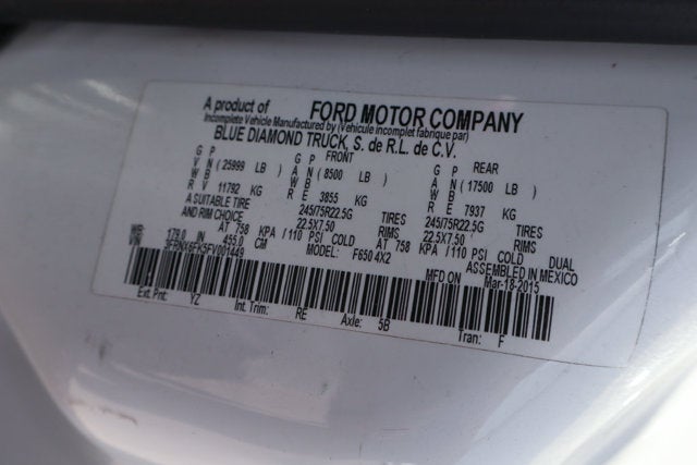 2015 Ford F-650SD XLT
