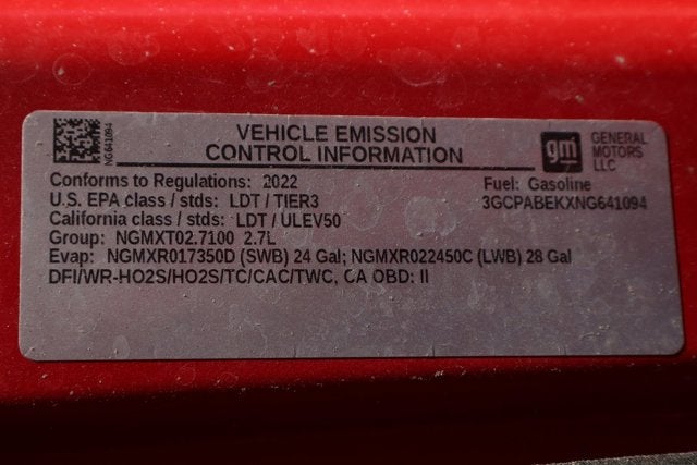 2022 Chevrolet Silverado 1500 Custom