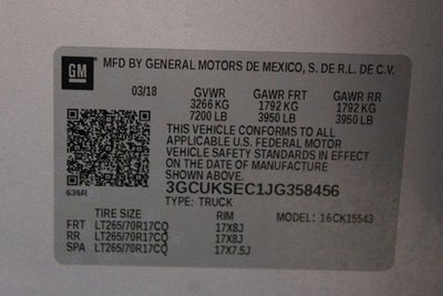 2018 Chevrolet Silverado 1500 LTZ