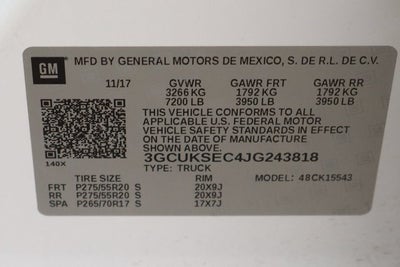2018 Chevrolet Silverado 1500 LTZ