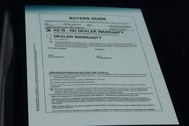 2018 GMC Sierra 1500 SLT