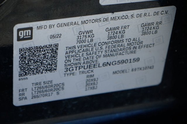 2022 GMC Sierra 1500 AT4