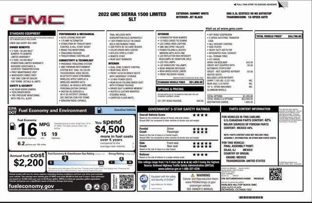 2022 GMC Sierra 1500 Limited SLT