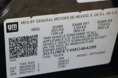 2021 GMC Sierra 1500 AT4