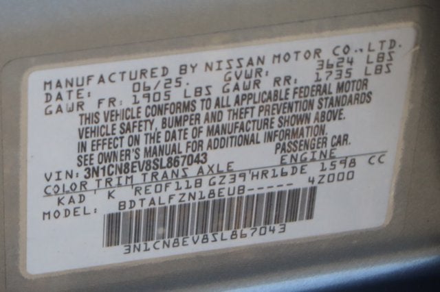 2025 Nissan Versa 1.6 SV