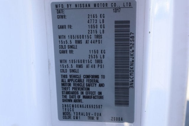 2018 Nissan NV200 Compact Cargo S