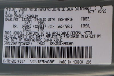 2022 Toyota Tacoma TRD Off-Road