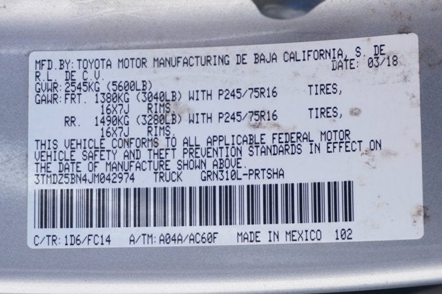 2018 Toyota Tacoma SR5