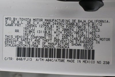 2012 Toyota Tacoma PreRunner