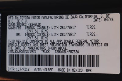 2026 Toyota Tacoma TRD Off-Road