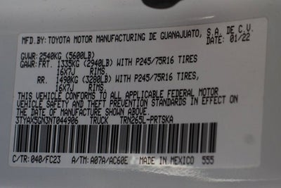 2022 Toyota Tacoma SR5