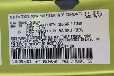 2022 Toyota Tacoma TRD Pro