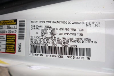 2022 Toyota Tacoma 2WD SR