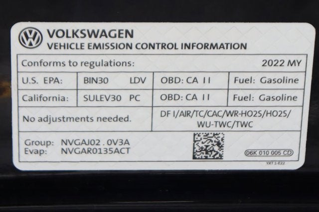 2022 Volkswagen Tiguan 2.0T SE