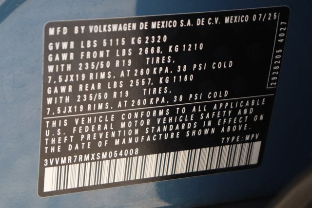 2025 Volkswagen Tiguan 2.0T SE