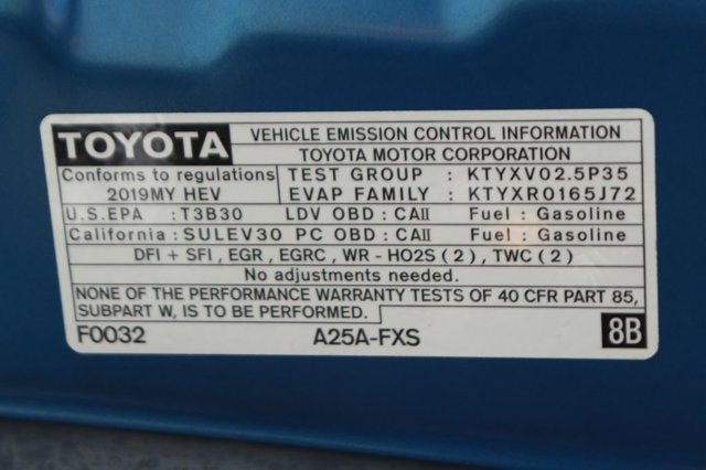 2019 Toyota Camry Hybrid LE