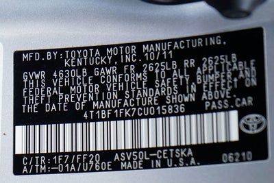 2012 Toyota Camry SE
