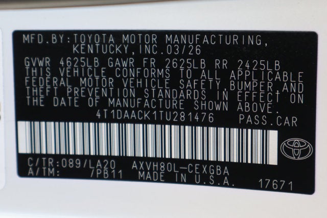 2026 Toyota Camry XLE