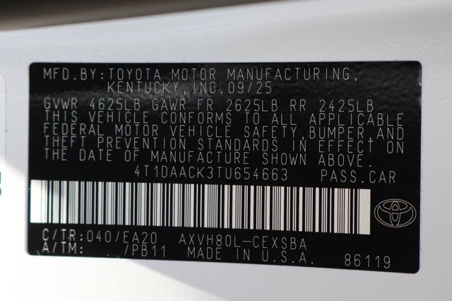 2026 Toyota Camry SE