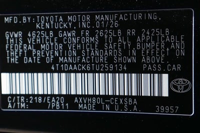 2026 Toyota Camry SE