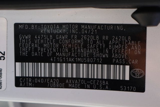 2021 Toyota Camry SE