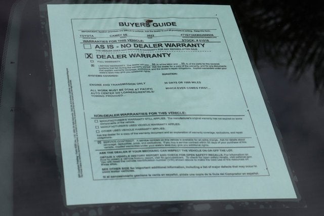 2022 Toyota Camry SE Nightshade