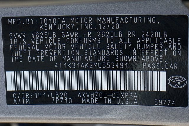 2021 Toyota Camry Hybrid XSE