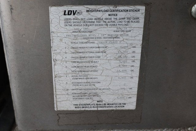 2015 Freightliner M Line Walk-In Van