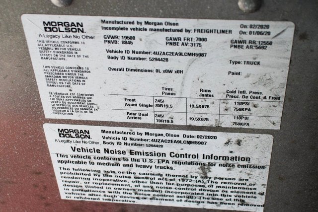 2020 Freightliner Walk in Van M Line