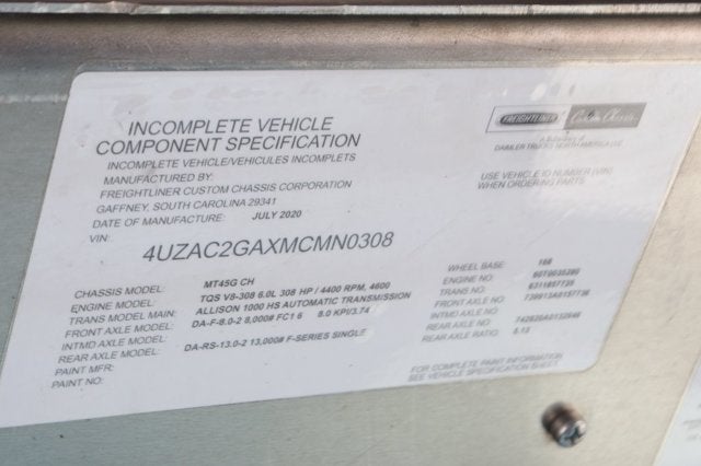 2021 Freightliner M Line Walk-In Van