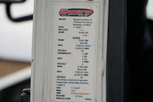 2016 Hino Conventional Reefer