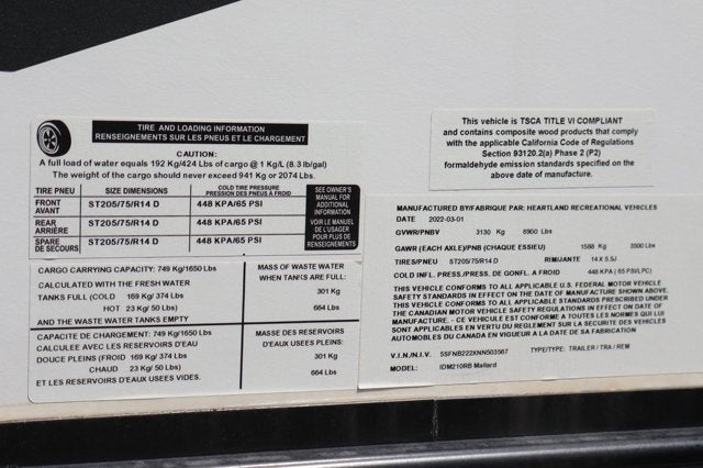 2022 Heartland Mallard RV Trailer