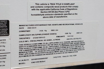 2022 Heartland Mallard RV Trailer