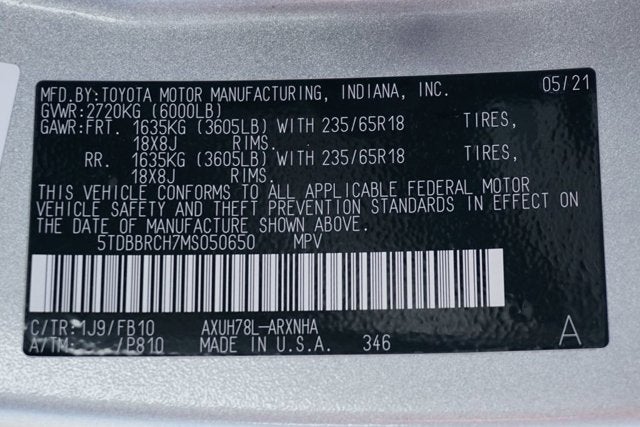 2021 Toyota Highlander Hybrid LE