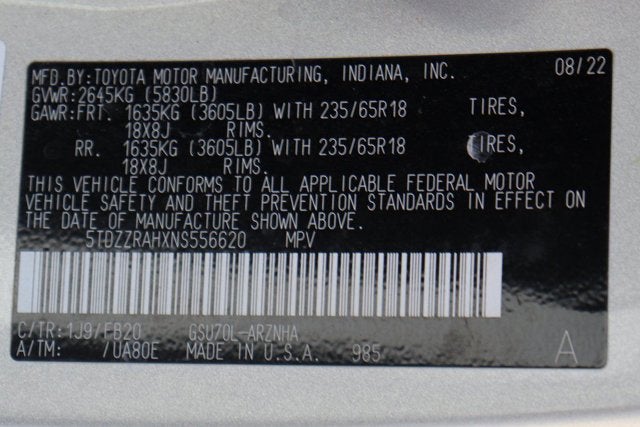 2022 Toyota Highlander LE