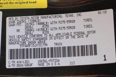 2018 Toyota Tundra 1794