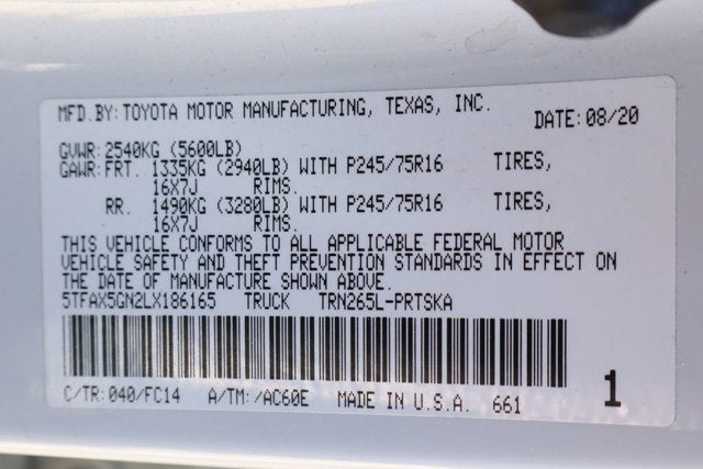 2020 Toyota Tacoma SR5